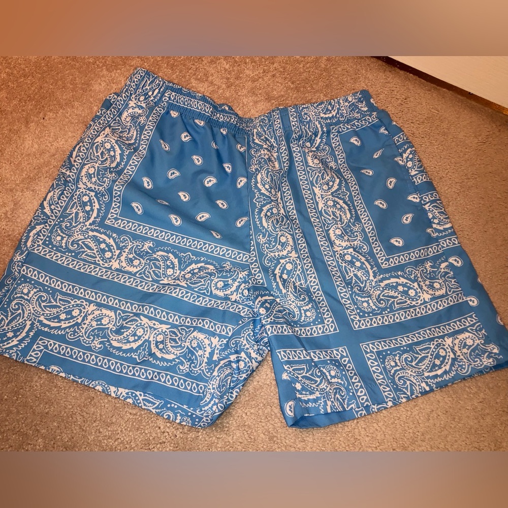 Blue paisley Shein men’s size medium shorts